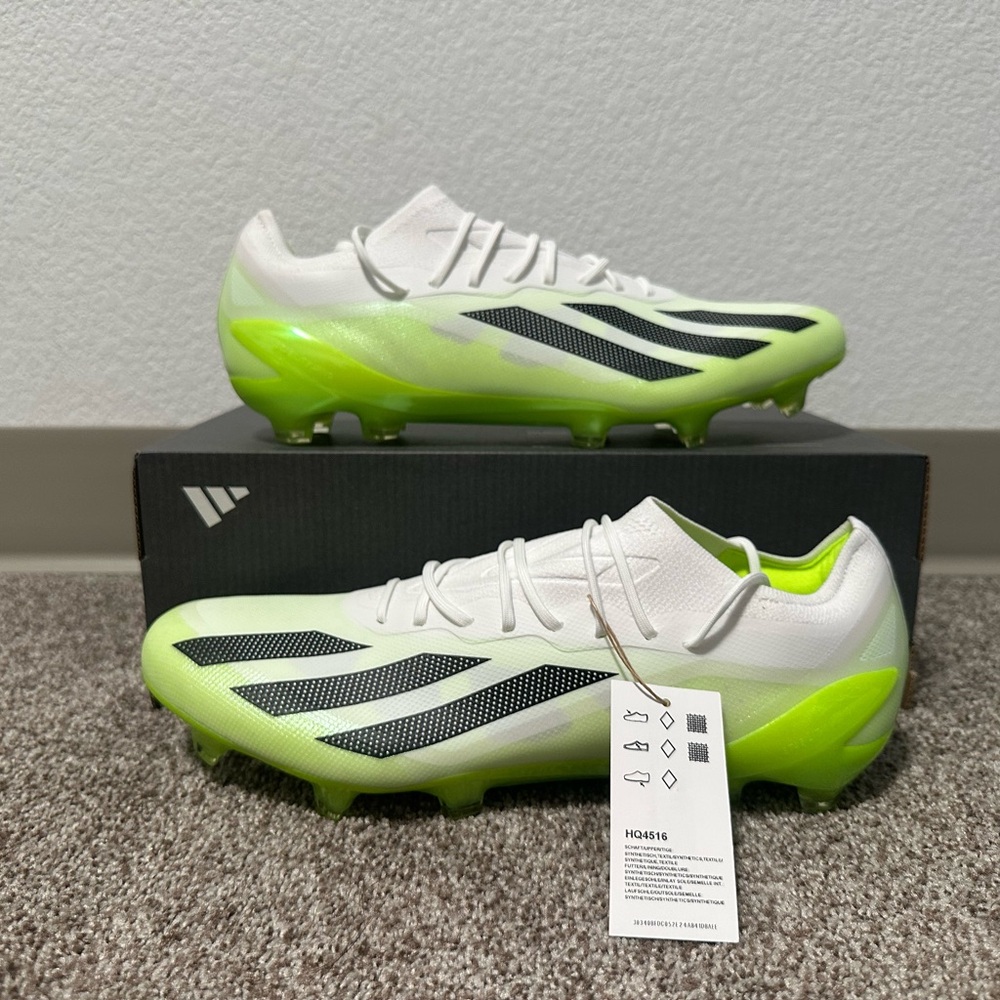 NEW mens adidas X crazyfast .1 FG soccer cleats crazy rush green white